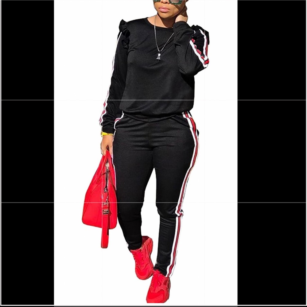 COPY - Two piece ruffle sleeve tracksuit